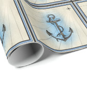 Vintager Nautikanker Geschenkpapier (Rolleneckpunkt)