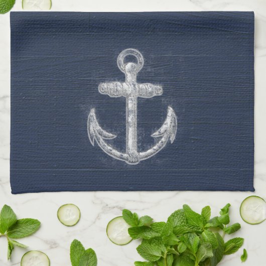 Vintager Nautikanker Handtuch (Gefaltet)