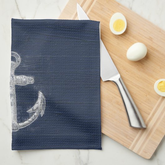 Vintager Nautikanker Handtuch (Viertel Falte)