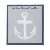 Vintager Nautikanker Notizblock (Vorderseite)