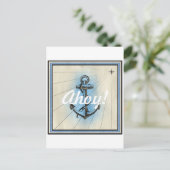 Vintager Nautikanker Postkarte (Stehend Vorderseite)