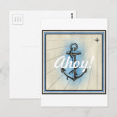 Vintager Nautikanker Postkarte (Vorne/Hinten)