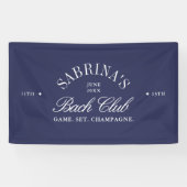 Vintager Navy Country Club Junggeselinnen-Abschied Banner (Horizontal)