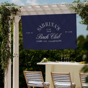 Vintager Navy Country Club Junggeselinnen-Abschied Banner
