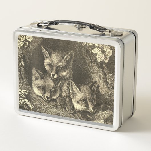 Vintager Nebelwald Metall Brotdose (Rückseite)