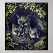 Vintager Nebelwald Poster (Vorne)