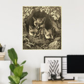 Vintager Nebelwald Poster (Heimbüro)