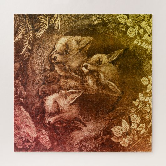 Vintager Nebelwald Puzzle (Horizontal)