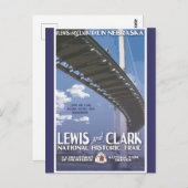 Vintager Nebraska Lewis und Clark Trail Postkarte (Vorne/Hinten)
