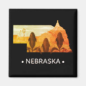 Vintager Nebraska Staat Magnet (Vorne)