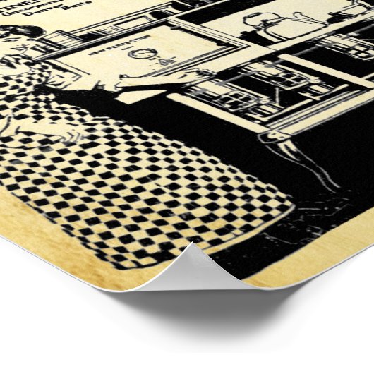 Vintager neuer Perfektionierungstext Poster (Ecke)