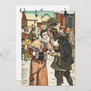 Vintager Neujahrskalender Feiertagskarte