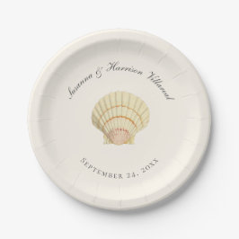 Vintager neutraler Single - Seashell Hochzeitsempf Pappteller