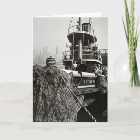 Vintager New- York Cityufergegend-Schlepper Karte (Vorderseite)