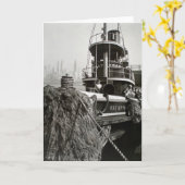 Vintager New- York Cityufergegend-Schlepper Karte (Gelbe Blume)