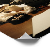 Vintager Newsroom-Grafik Poster (Ecke)