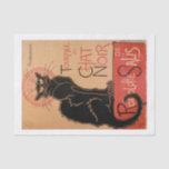 Vintager (nicht KI) Chat Noir Poster Seidenpapier<br><div class="desc">Dieses Dekopapier ist in zwei verschiedenen Gewichten und in mehreren Größen erhältlich,  die Sie mit den Dropdown-Menüs auswählen können.</div>