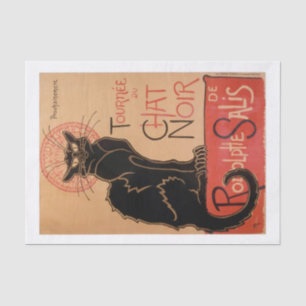 Vintager (nicht KI) Chat Noir Poster Seidenpapier