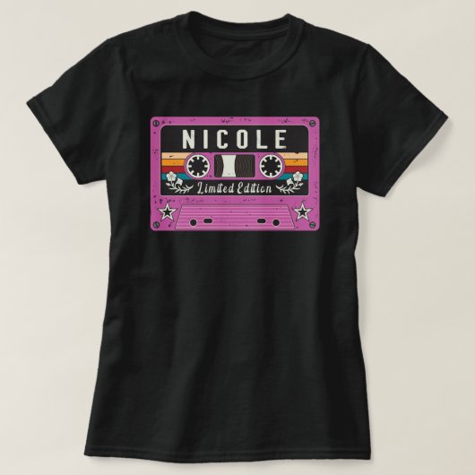 Vintager Nicole Name T - Shirt (Design vorne)