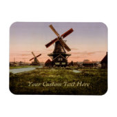 Vintager niederländischer Windmühlen-Magnet Magnet (Horizontal)