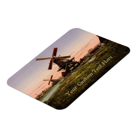 Vintager niederländischer Windmühlen-Magnet Magnet (Linke Seite)