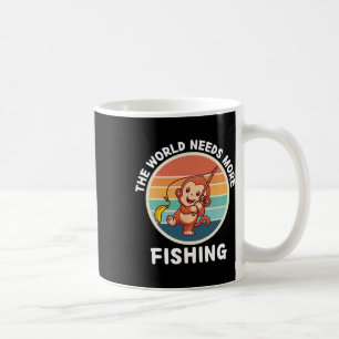 Vintager Niedlicher Affe Die Welt braucht mehr Fis Kaffeetasse