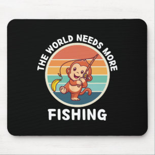 Vintager Niedlicher Affe Die Welt braucht mehr Fis Mousepad