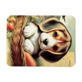 Vintager Niedlicher Beagle Welpe Magnet (Horizontal)