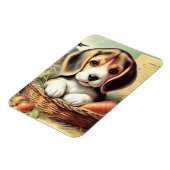 Vintager Niedlicher Beagle Welpe Magnet (Linke Seite)