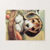 Vintager Niedlicher Beagle Welpe Puzzle (Horizontal)