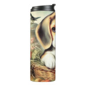 Vintager Niedlicher Beagle Welpe Thermosbecher (Nach links gedreht)