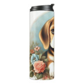 Vintager Niedlicher Beagle Welpe Thermosbecher (Nach links gedreht)