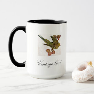 Vintager Niedlicher Bright-Bird und Foliage Tasse