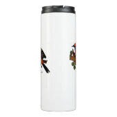 Vintager Niedlicher Bright-Bird und Foliage Thermosbecher (Rückseite)