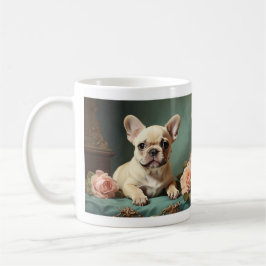 Vintager Niedlicher Bulldog Portrait Welpenhund Kaffeetasse