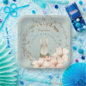 Vintager Niedlicher Bunny Foliage Boy 1. Geburtsta Pappteller (Party)