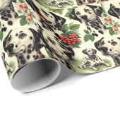 Vintager Niedlicher Dalmatiner Geschenkpapier (Rolleneckpunkt)