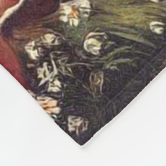 Vintager Niedlicher Dalmatiner Malerei Fleecedecke (Ecke)