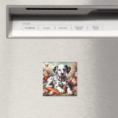 Vintager Niedlicher Dalmatiner Malerei Magnet (In Situ (Geschirrspüler))