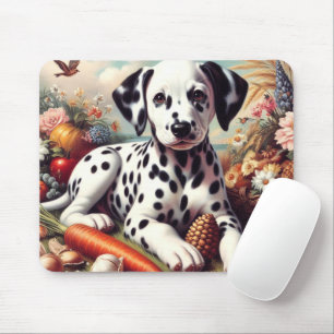 Vintager Niedlicher Dalmatiner Malerei Mousepad