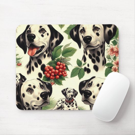 Vintager Niedlicher Dalmatiner Mousepad (Mit Mouse)