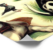 Vintager Niedlicher Dalmatiner Nahtlos Poster (Ecke)