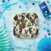 Vintager Niedlicher Dalmatiner Pappteller (Party)