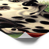 Vintager Niedlicher Dalmatiner Poster (Ecke)