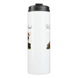 Vintager Niedlicher Entenbird und Foliage Thermosbecher