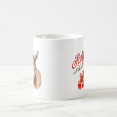 Vintager niedlicher Esel-Jingle bis Weihnachten Kaffeetasse (Mittel)