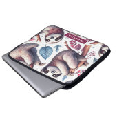 Vintager Niedlicher Faultier Nahtlose Wasserfarbe Laptopschutzhülle (Vorne Knopf)