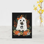 Vintager Niedlicher Geist mit schwarzer Katze und Karte (Gelbe Blume)