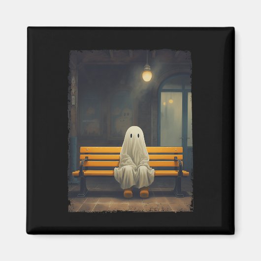 Vintager Niedlicher Geist Wartete auf Stuhlhalm Magnet (Vorne)