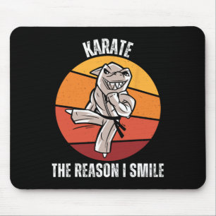 Vintager Niedlicher Hai Karate Der Grund, warum ic Mousepad